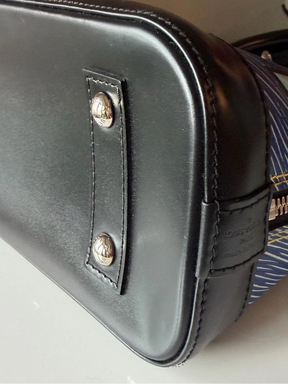 Louis Vuitton Epi Azteque Alma BB Denim Light Crossbody Bag